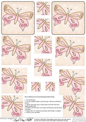 Fluttery Butterfly Twisted Pyramage Sheet