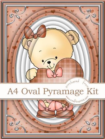A4 Rosie's Heart in Cinnamon Pyramage Kit