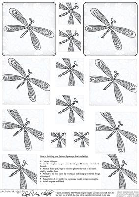 Dreamy Dragonfly Twisted Pyramage Sheet