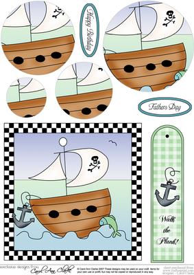 Pirates Ahoy!! Quick Card with Circle Pyramage