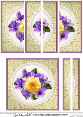 Flowers and Pearls Quick Card with Side Stacker Topper