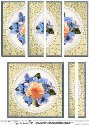 Flowers and Pearls Quick Card with Side Stacker Topper