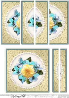 Flowers and Pearls Quick Card with Side Stacker Topper