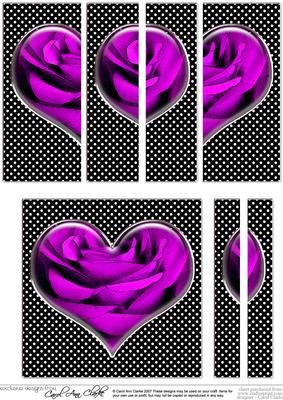 Romantic Rose Heart Quick Card with Side Stacker Topper