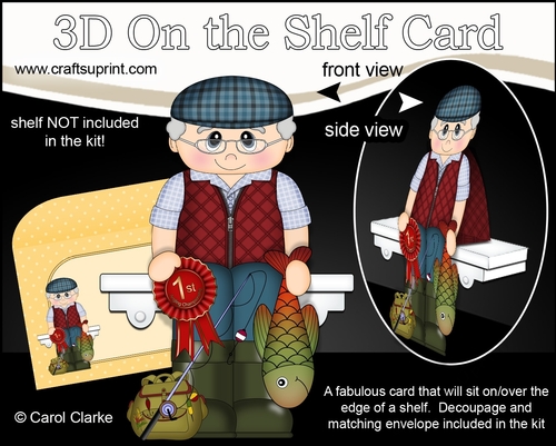 3D On the Shelf Card Kit - Old Man Conrad gets 1st Prize for Fishing