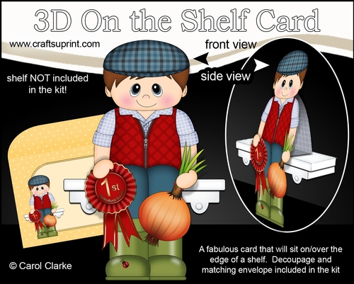 3D On the Shelf Card Kit - Morton wins the Village Show Onion Growers Prize