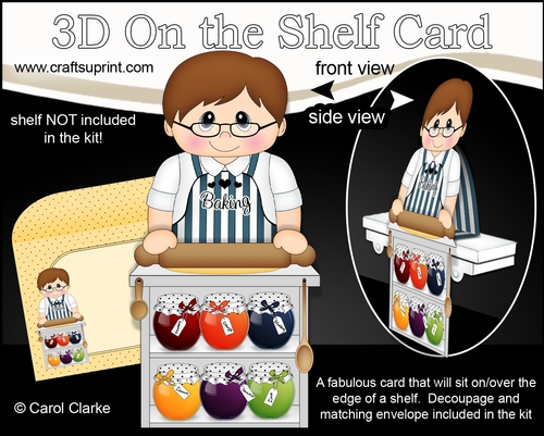 3D On the Shelf Card Kit - Little Bake Off Teen Ramon loves Baking