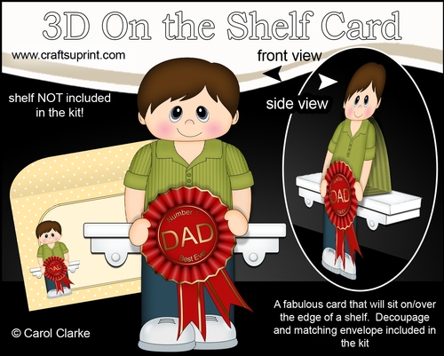 3D On the Shelf Card Kit - Dorian is the Number 1 Best Ever Dad
