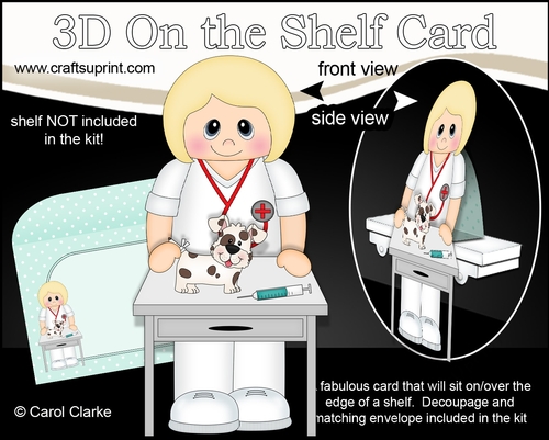 3D On the Shelf Card Kit - Little Vet Lizabeth