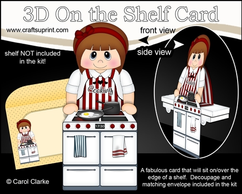 3D On the Shelf Card Kit - Little Cook Marielle is a whiz in the Kitchen