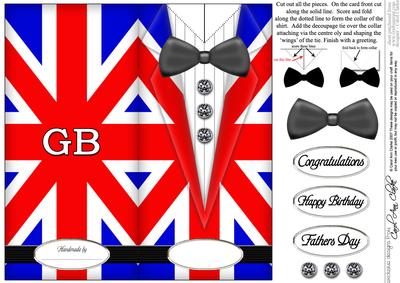 Dressed to Thrill!! Man's Quick Card with 3D Decoupage