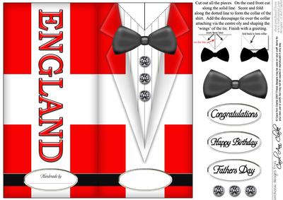 Dressed to Thrill!! Man's Quick Card with 3D Decoupage