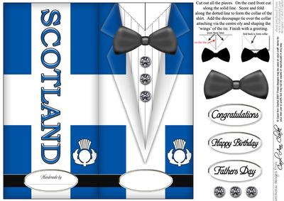 Dressed to Thrill!! Man's Quick Card with 3D Decoupage