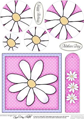 Daisy Quick Card with Circle Pyramage Topper