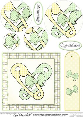 New Baby Quick Card with Circle Pyramage