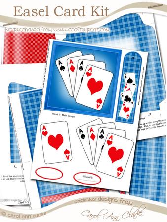 You're Ace!! Easel Card Kit with 3D Decoupage