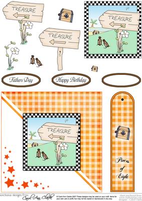 Treasure Island Quick Card with 3D Decoupage