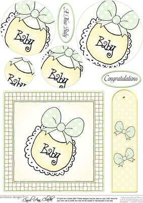 New Baby Quick Card with Circle Pyramage