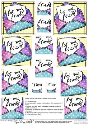 For My Friend Letter Twisted Pyramage Sheet