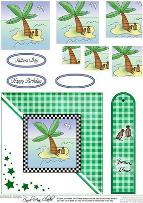 Treasure Island/desert Island Quick Card with Pyramage