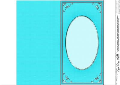Dl 'silver Metallic Frame' Card Front or Insert