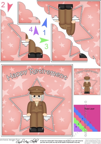 Army Officer Retirement Scallop Corner Side Stacker