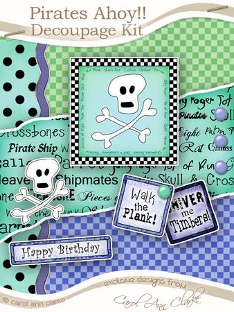 Jolly Roger Kit with 3D Decoupage
