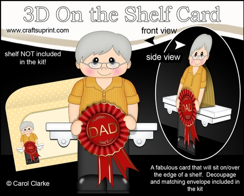 3D On the Shelf Card Kit - Duncan is the Number 1 Best Ever Dad