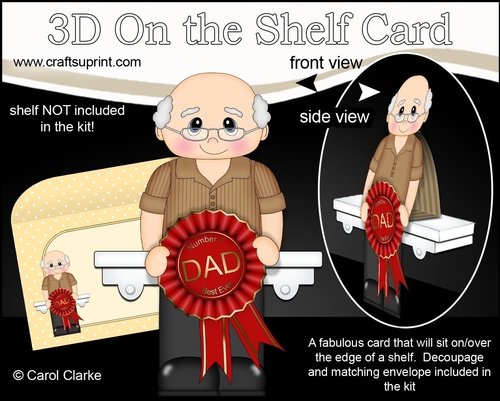 3D On the Shelf Card Kit - Edward is the Number 1 Best Ever Dad