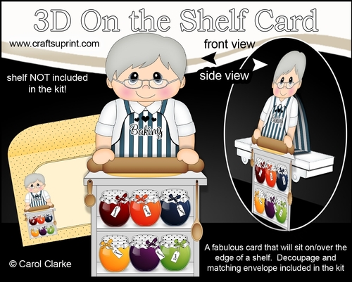 3D On the Shelf Card Kit - Little Bake Off Old Man Louis loves Baking 