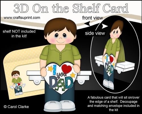 3D On the Shelf Card Kit - Dad Dorian has a Heart