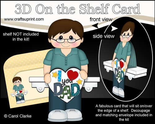 3D On the Shelf Card Kit - Dad Vernon has a Heart