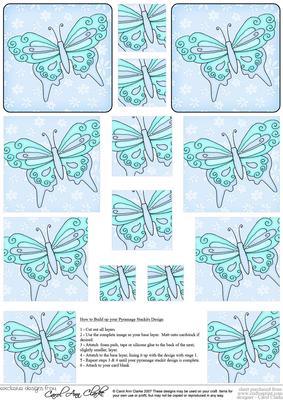 Fluttery Butterfly Pyramage Sheet
