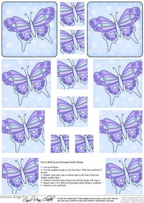 Fluttery Butterfly Pyramage Sheet