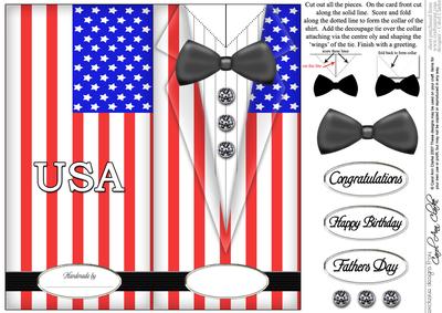 Dressed to Thrill!! Man's Quick Card with 3D Decoupage