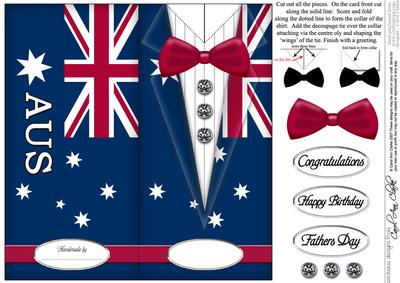 Dressed to Thrill!! Man's Quick Card with 3D Decoupage