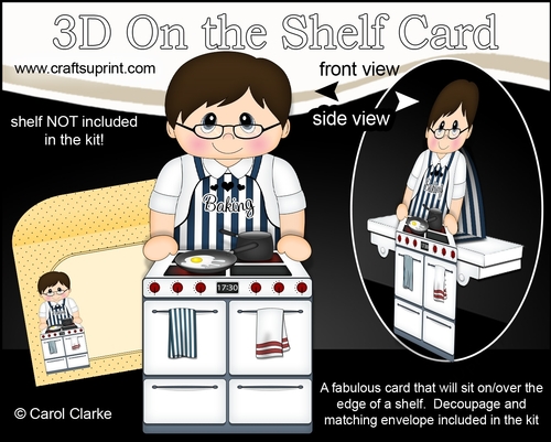 3D On the Shelf Card Kit - Little Cook Marshall is a whiz in the Kitchen