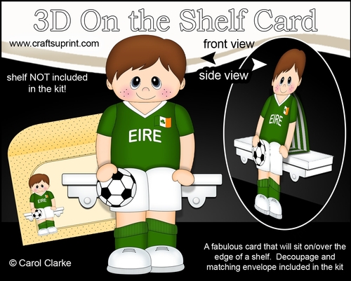 3D On the Shelf Card Kit - Little Footballer Gallagher Plays for Eire