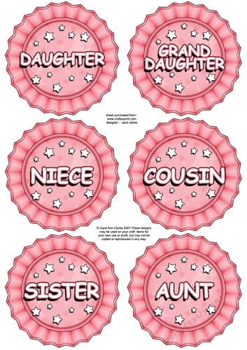 3D Relations Rosette Decoupage Sheet