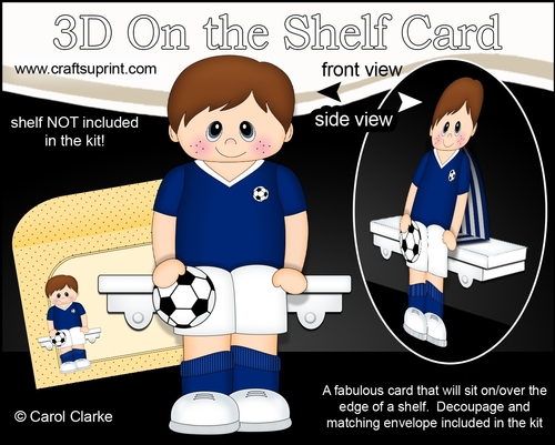 3D On the Shelf Card Kit - Little Footballer Clemente