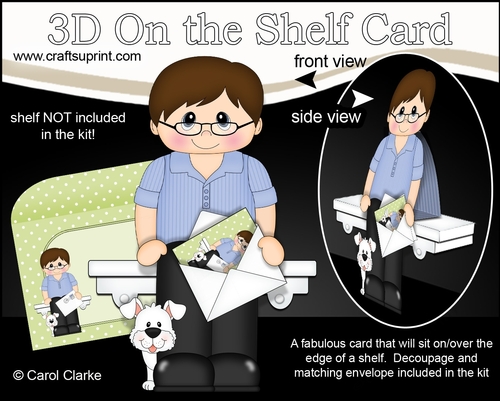 3D On the Shelf Card Kit - Allen has a Mini Card & Envelope