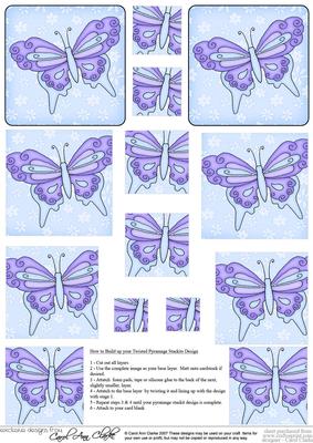 Fluttery Butterfly Twisted Pyramage Sheet