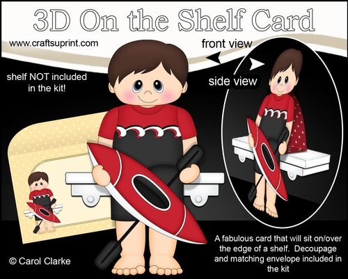 3D On the Shelf Card Kit - Little Canoeist Bronson