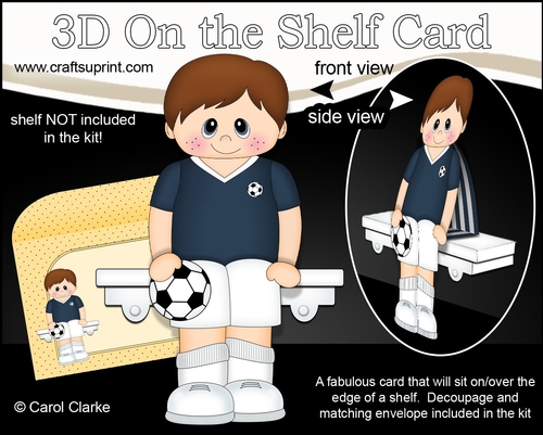 3D On the Shelf Card Kit - Little Footballer Elroy