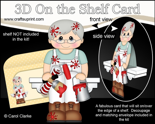 3D On the Shelf Card Kit - Little Old Man Painter & Decorator Roderick