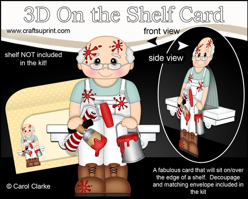 3D On the Shelf Card Kit - Little Old Man Painter & Decorator Harrison
