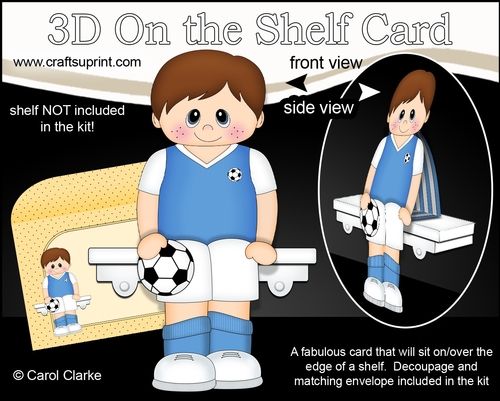 3D On the Shelf Card Kit - Little Footballer Napoleon