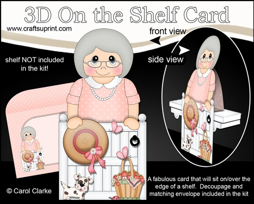 3D On the Shelf Card Kit - Meryl is at the Garden Gate