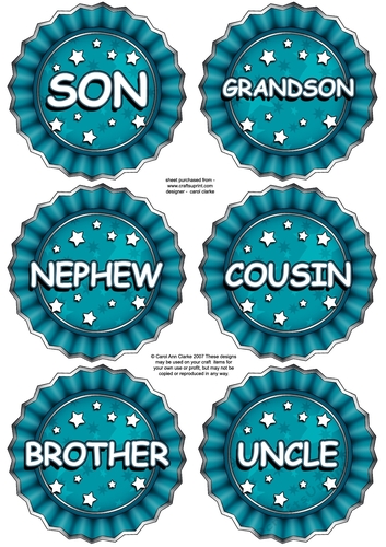 3D Relations Rosette Decoupage Sheet