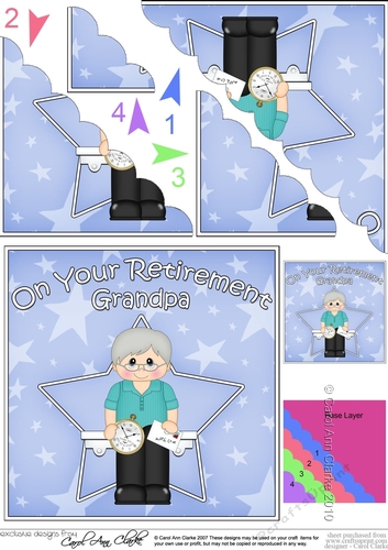 On Your Retirement GRANDPA Scallop Corner Side Stacker